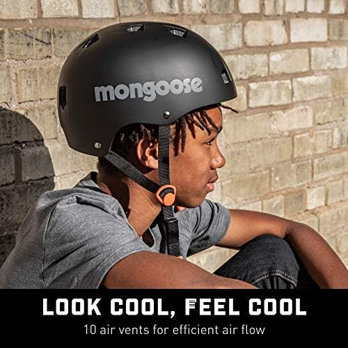 Mongoose All Trarain ו- Outtake BMX קסדת אופניים, ילדים ונוער, רב ספורט, צבעים מרובים
