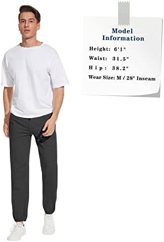 גברים של 32 / 34 / 36 תפר גבוה קל משקל כותנה רצים עם רוכסן כיסים פעיל מכנסי טרנינג עבודה ספורט מסלול