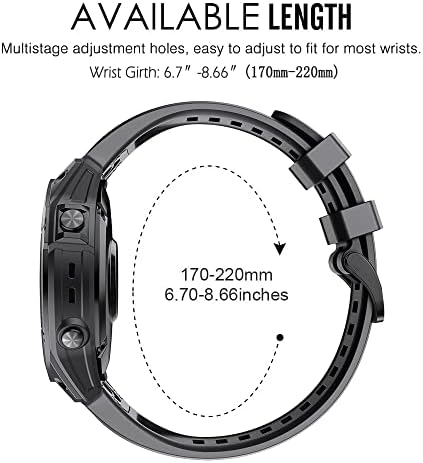 Sawidee 22 26 ממ רצועות שעון סיליקון עבור Garmin Fenix ​​6x 6 Pro 7x 7 5 5x 3 3HR 945 צמיד שוכב חכם שחרור