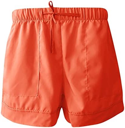 בגדי כושר מזדמנים בכיס אלסטי מותניים אתלטי מכנסי קיץ מכנסיים מכנסיים קצרים לנשים מזדמנים פלוס גודל גודל