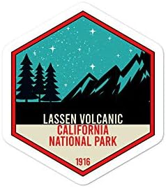 Lassen Volcanic, פארק הלאומי קליפורניה מדבקה מדבקות ויניל 3 '' עד 5.5 ''