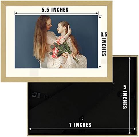 אמנות גולדן סטייט, 2 חבילות זהב 5x7 מסגרת תמונה + 2 חבילה 8x10 מסגרת תמונה - מסגרת תמונה אלומיניום