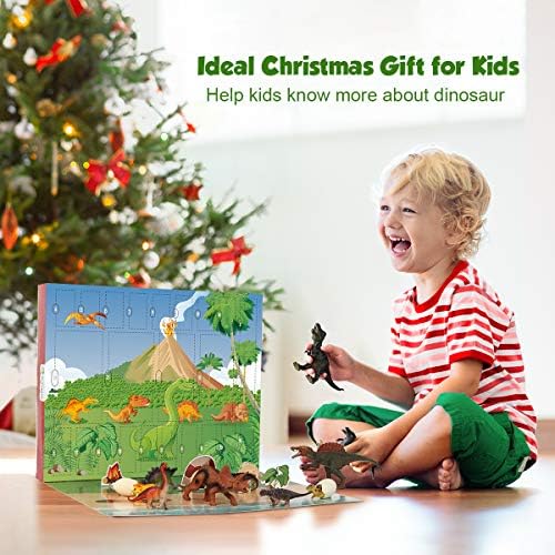 2022 לילדים, 24 ימים ספירה לאחור כדי חג המולד אדוונט לוחות שנה דינו צעצוע חג המולד מתנה עבור בני בנות 3 4