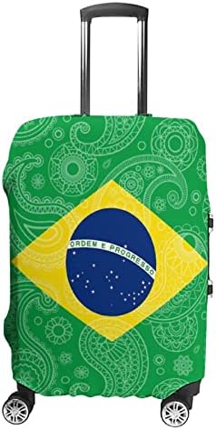 ברזילאי פייזלי דגל מצחיק נסיעות לשמירת כיסוי אלסטי נגד שריטות מזוודה רחיץ מטען מגן