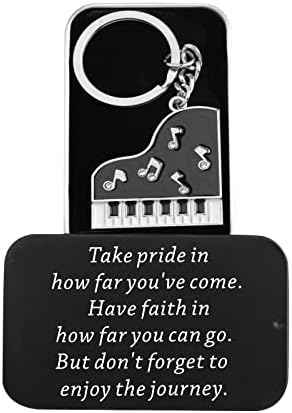 מוסיקה פסנתר מחזיק מפתחות מתנות פסנתר אוהבי מתנות עבור נגני פסנתר מורים תלמיד סיום מתנה