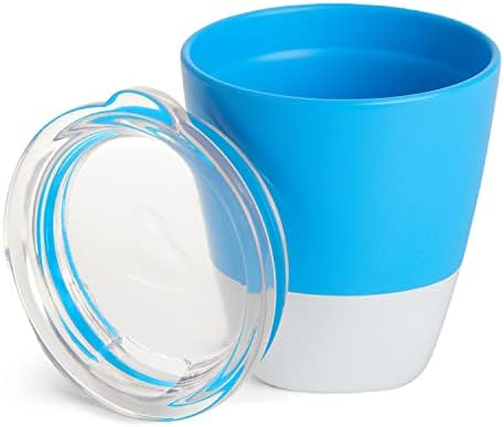 כוס פעוט פתוחה עם מכסה אימון, 7 אונקיה, כחול