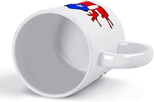 פורטו ריקו דגל צפרדע הדפסת ספל קפה כוס קרמיקה תה כוס מצחיק מתנה עם לוגו עיצוב עבור משרד בית נשים גברים-11 עוז
