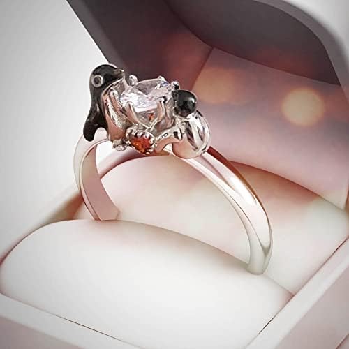 מתכוונן טבעת עם פתיחת אירוסין עגול לחתוך זירקונים נשים חתונה טבעות תכשיטי טבעות לאישה בציר