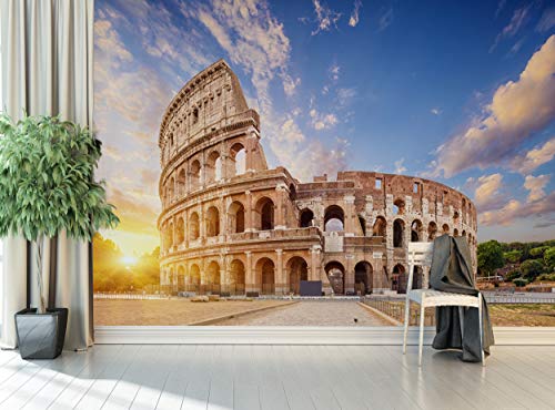 טפט צילום גדול - אמפיתיאטרון קולוסיאום - קישוט תמונה רומא איטליה עירונית עיצוב קיר קיר קיר