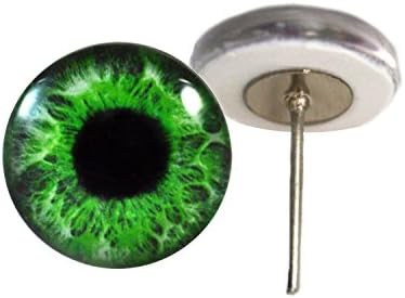 עיני זכוכית אנושיות ירוקות אינטנסיביות על עמודי סיכות תיל עבור מחט פליזת בובה ייצור ציוד ומלאכות