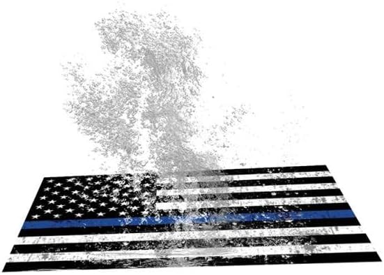 Rogue Rugue Tactical Blue Blue Line Blue Lives Matter מדבקת דגל 5x3 € מדבקות ויניל של המשטרה וקציני אכיפת החוק