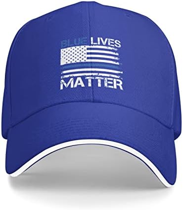 חזרה את כחול חייהם משנה אמריקה בייסבול כובע תמיכה משטרת נהג משאית כובע שחור