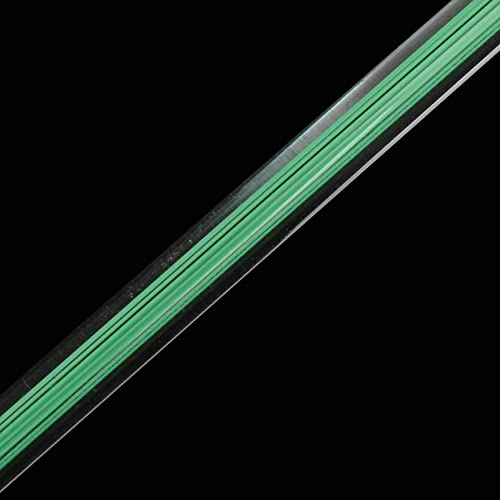 מפת המקור ישר קו ירוק ישר סרגל מוט עגול אקרילי עגול, 250 ממ 6 ממ
