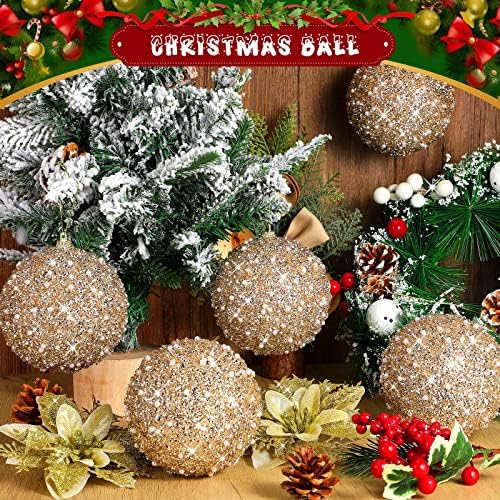 8 חתיכות, עץ חג המולד של כדור שמפניה, קישוטים תלויים דקורטיביים