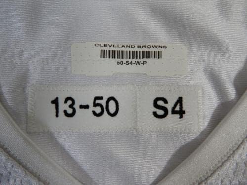 2013 קליבלנד בראונס קרטיס וויבר 61 משחק נעשה שימוש בג'רזי תרגול לבן 50 381 - משחק NFL לא חתום בשימוש בגופיות