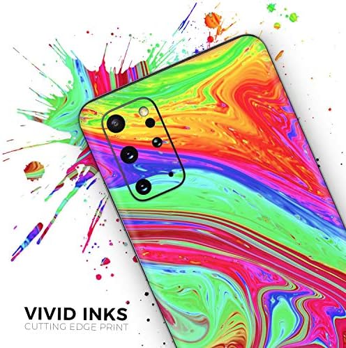 תכנן Skinz Neon Color Fusion V8 מגן מדבקות ויניל עוטף כיסוי עור תואם ל- Samsung Galaxy S20