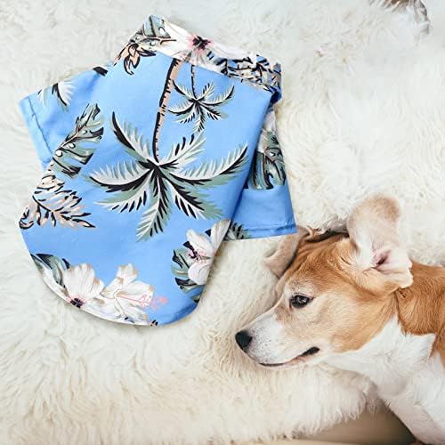 סוודרים לכלבים לכלבים גדולים חבילה חיות מחמד קיץ חולצות חולצת פרחים בהוואי חולצות חיות מחמד מודפסות