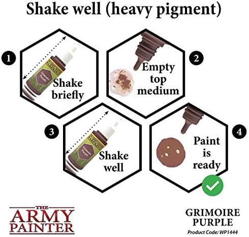 צייר הצבא גרימואר סגול Warpaint - אקרילי שאינו רעיל בצבע על בסיס פיגמנט מבוסס על משחקי תפקידים, משחקי לוח