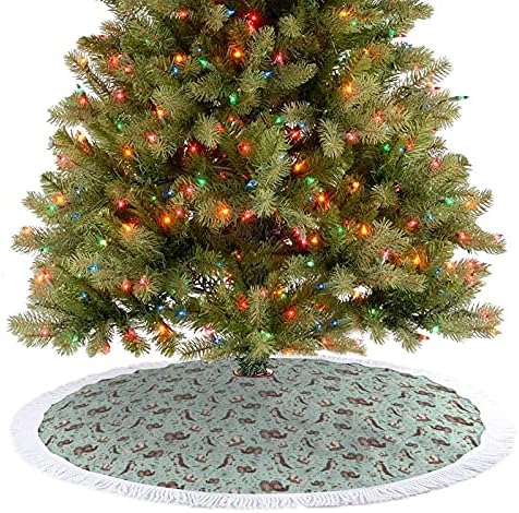 עץ חג המולד עץ חג המולד מחצלת עץ עץ עץ עץ עם גדילים לקישוט חג המולד של מסיבת חג 48 x48