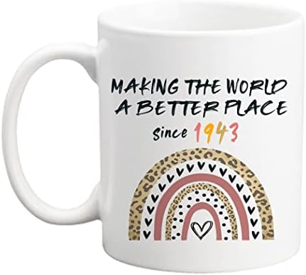 מתנות יום הולדת 80 לנשים-מה שהופך את העולם למקום טוב יותר מאז 1943 ספל יום הולדת-11 עוז ספל קפה