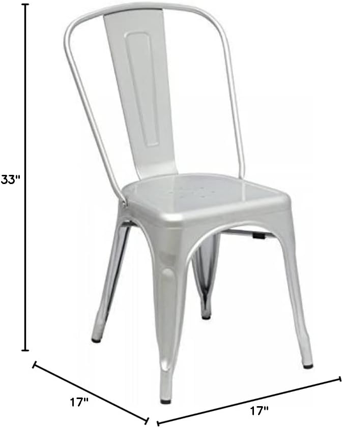 בית מודרני קסנדרה עכשווי פלדה ניתן לגיבוב כיסא אוכל בסגנון טוליקס-מתכת אקדח