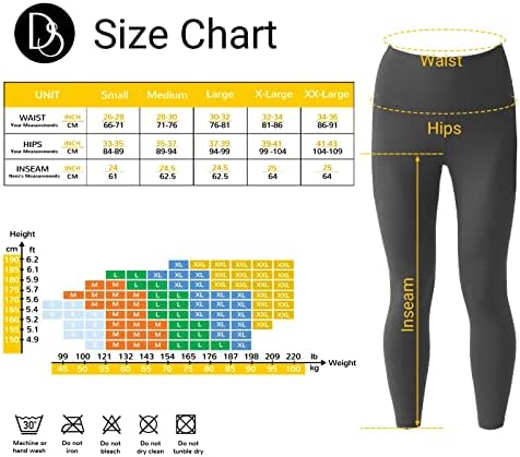חותלות Desol לנשים, מכנסי יוגה במותניים גבוהות אימון לחדר כושר לבקרת בטן המריץ חותלות נשים 25 /28
