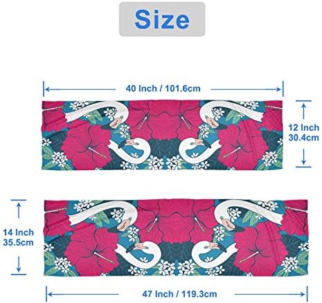 Dallonan Sport מגבות כושר שני פלמינגו בין היביסקוס ופרחי פלומריה מפעיל מגבות לזיעה, מגבות ייבוש מהירות