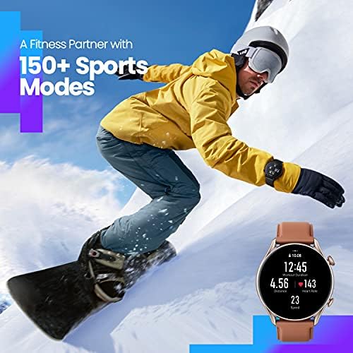Amazfit GTR 3 Pro שעון חכם לגברים, חיי סוללה של 12 יום, Alexa מובנה, שיחת בלוטות 'וטקסט, GPS ו- 150 מצבי ספורט,