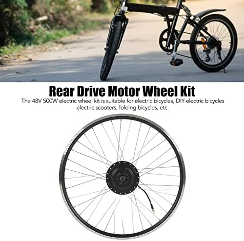 גלגל אחורי 500 וואט 48 וולט מנוע רכזת אופניים חשמליים ערכת המרה כונן אחורי קלטת גלגל תנופה מנוע הילוכים
