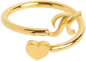 נשים של מעודן צמידי כדי שלי נכדה מעדן ראשוני לב טבעת 26 מכתב לב טבעת פשוט תכשיטים פופולרי אבזרים