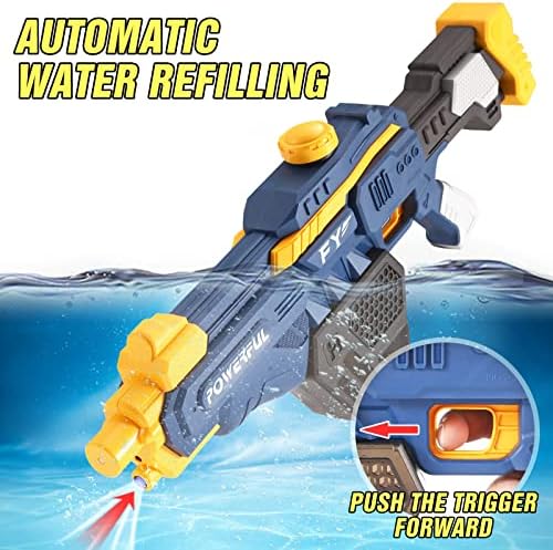 אקדח מים חשמלי, אקדחי להשפריץ למבוגרים, חול מים רב עוצמה, שתיין מים מילוי אוטומטי מלא עם סוללה
