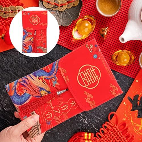 אבאודם כיס חתונה חדש בציר מזומנים באו יום הולדת כרטיס כסף הונג עבור מעטפת בד מזל של קשר ארנב סגנון אדום תכשיטי