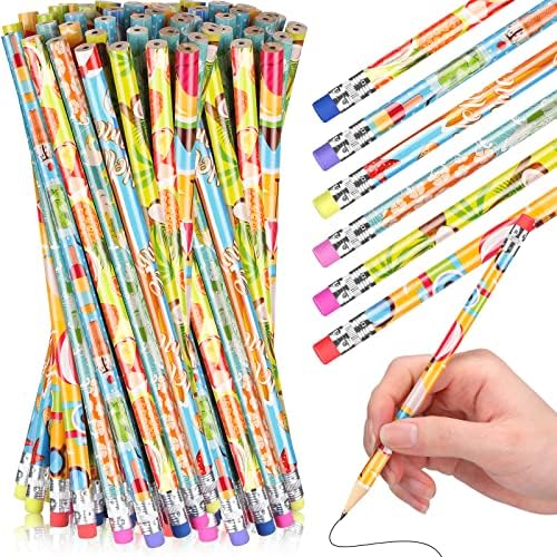 פיין 144 חתיכות חוף נושאים עפרונות מגניב עיפרון לילדים קיץ עפרונות בתפזורת מגוון צבעוני עפרונות