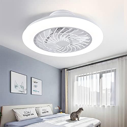 מאוורר תקרה TWXG אור שקט אור מודרני מודרני תקרה פשוטה עם מאווררים חדר אוכל מאוורר סלון לא נראה
