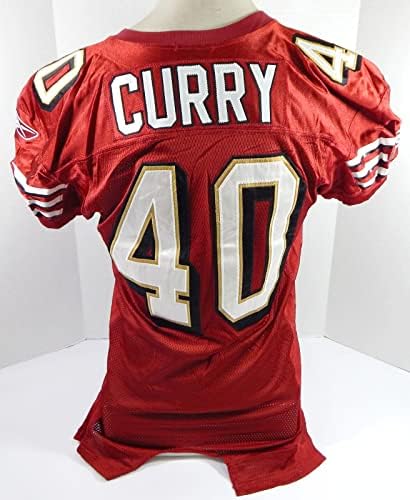 2006 סן פרנסיסקו 49ers Markus Curry 40 משחק הונפק אדום ג'רזי 44 DP28739 - משחק NFL לא חתום בשימוש גופיות