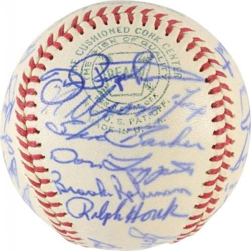 1963 משחק הכוכבים של כוכב הליגה האמריקאית חתמה בייסבול נלי פוקס יסטרזמסקי - כדורי בייסבול חתימה