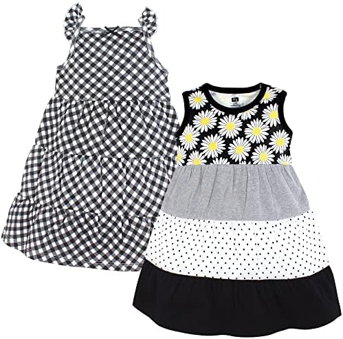 שמלות כותנה לתינוקות של הדסון לתינוקות, דייזי שחור, 3-6 חודשים