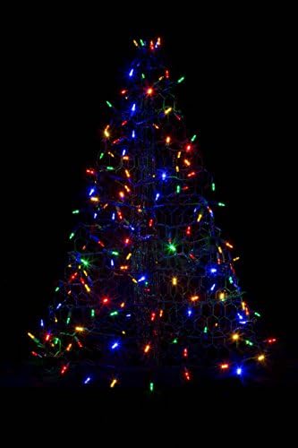 עצי חג המולד של סיר סרטנים 3 'עם 160 אורות מיני LED רב -צבעוניים