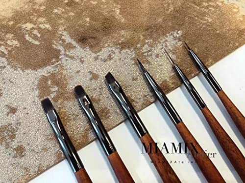מיאמיקס אטלייה נייל אמנות מברשות סט, עיצוב עט ציור כלים עם הארכת ג ' ל מברשת, אניה מברשת וצרפתית עבור פולני מניקור