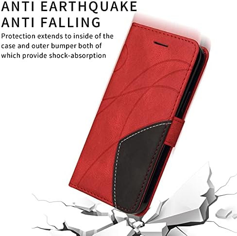 לינז ' ו 8 2017 ארנק מקרה, להעיף מגן כיסוי מגנטי סטנד פונקציה עור טלפון מקרה עבור 8 2017, אדום
