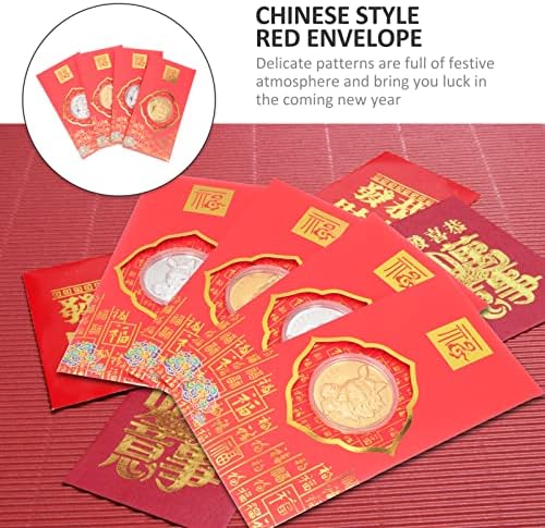 סיני חדש שנה אדום מעטפות 4 יחידות 2023 שנה של ארנב אדום מנות הונג באו סיני מזל כסף כיסים לחתונה סיני