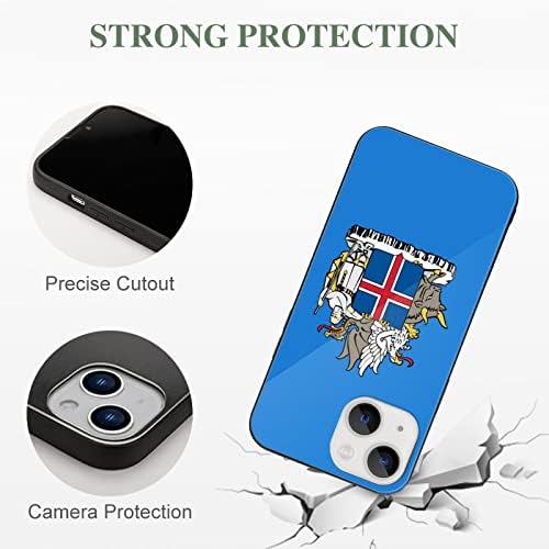 מעיל של נשק של איסלנד נייד טלפון מגן מקרה זכוכית חמוד אנטי לנפץ טלפון מקרה לאייפון 13 מיני