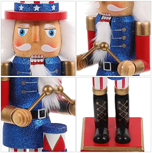 חג המולד מפצח אגוזים דמויות עץ אמריקאי חייל מפצח אגוזים מתופף מסורתי מפצח אגוזים דמות שולחן קישוט