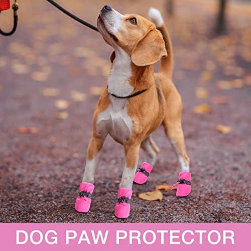 נעלי כלבים ריהוט למדרכה חמה, נושאים נגד החלקה עם קלטת רפלקטיבית, הליכה חיצונית, סוליית החלקה קשיחה מקורה,