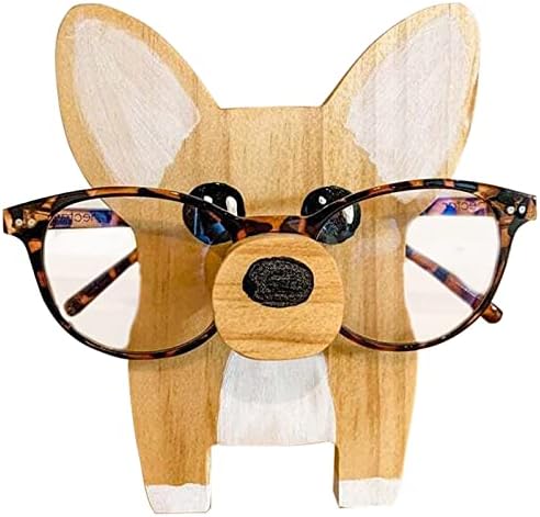 מעמד משקפיים מעץ, מעמד משקפיים קורגי, מחזיק משקפיים יצירתיים לחג המולד בעלי חיים, מתלה תצוגת משקפי שמש, אביזרי