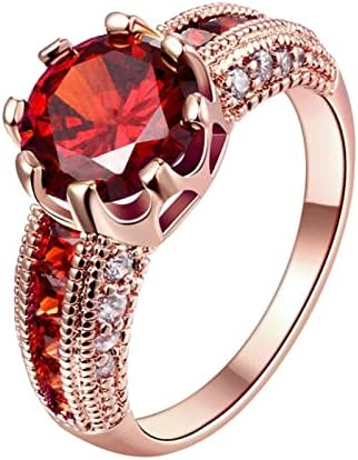 נשים טבעת תכשיטי רטרו כתר זירקון טבעת יהלומי רוז זהב טבעת תכשיטים