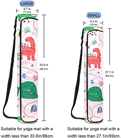 תיק מזרן יוגה של רטגדן, דינוזאור בסגנון סקנדינבי ולווייתן תמנון דגי תרגיל מנשא מזרן יוגה עם רוכסן מלא