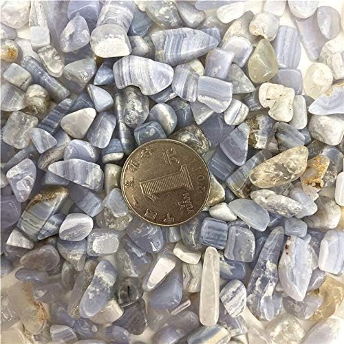 XN216 50G 2 גודל גודל תחרה כחול טבעי אגאטי חצץ גביש קוורץ שבבי סלע קריסטל דופקים אבנים טבעיות ומינרלים