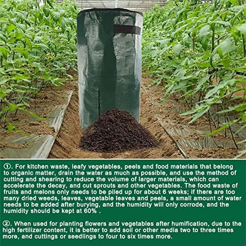 ZCYYZ תיק קומפוסט סביבתי מתקפל תסיסה אורגנית קומפוסט דלי פסולת גינה למטבח חצר גן פסול