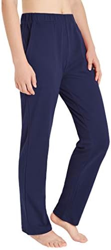 מכנסי טרנינג של מכנסי טרנינג של Weintee לנשים סרוגים מכנסיים עם כיסים